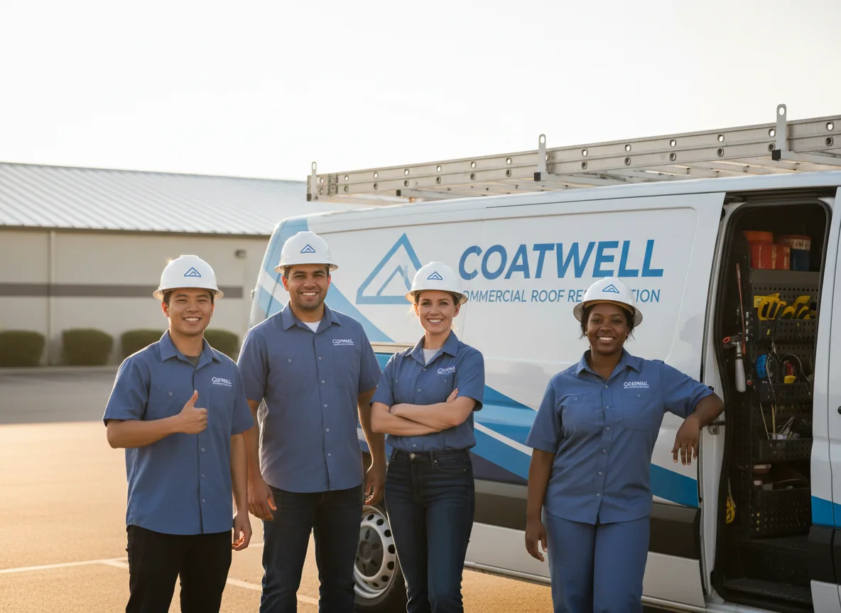 Commercial roof coating company in Rhodes, IA