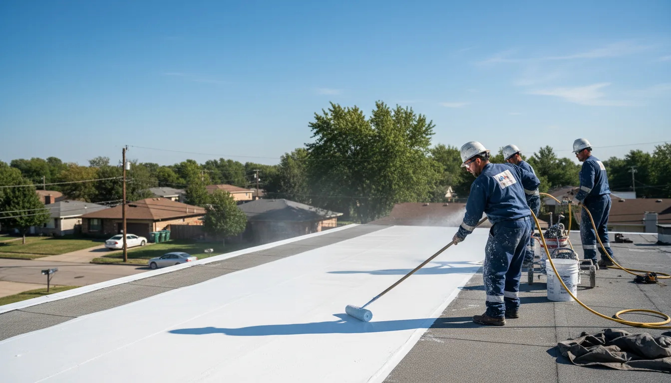 Commercial roof coating in Rhodes, IA near me
